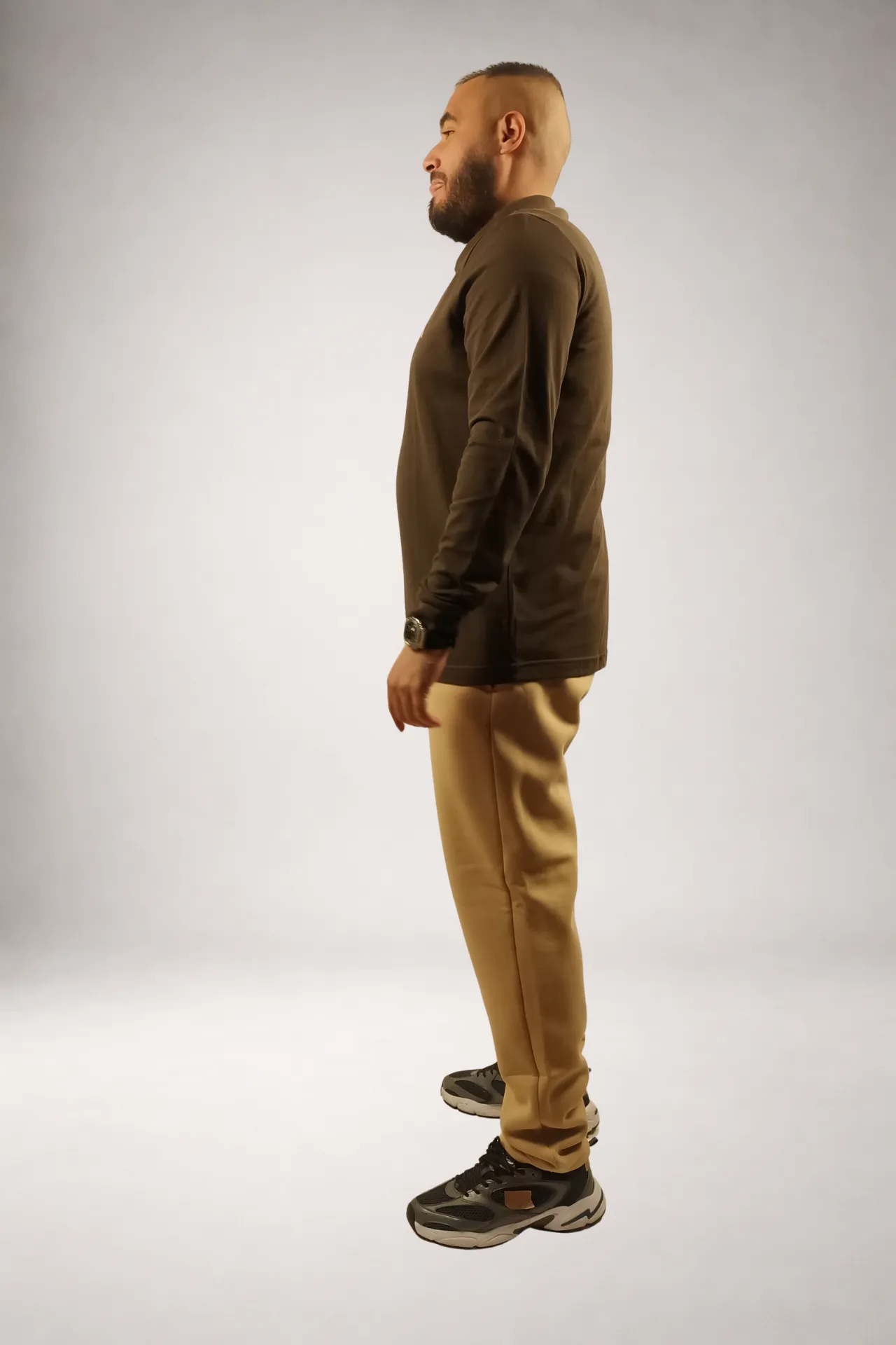 Polo Manches Longues - Marron – Image 2